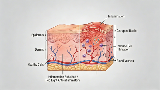 紅光療法對慢性皮膚炎的抗炎機制